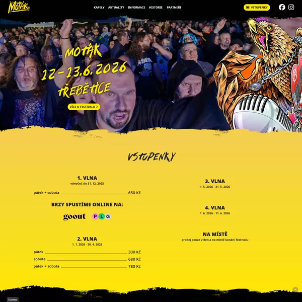 Nové internetové stránky motakfest.cz